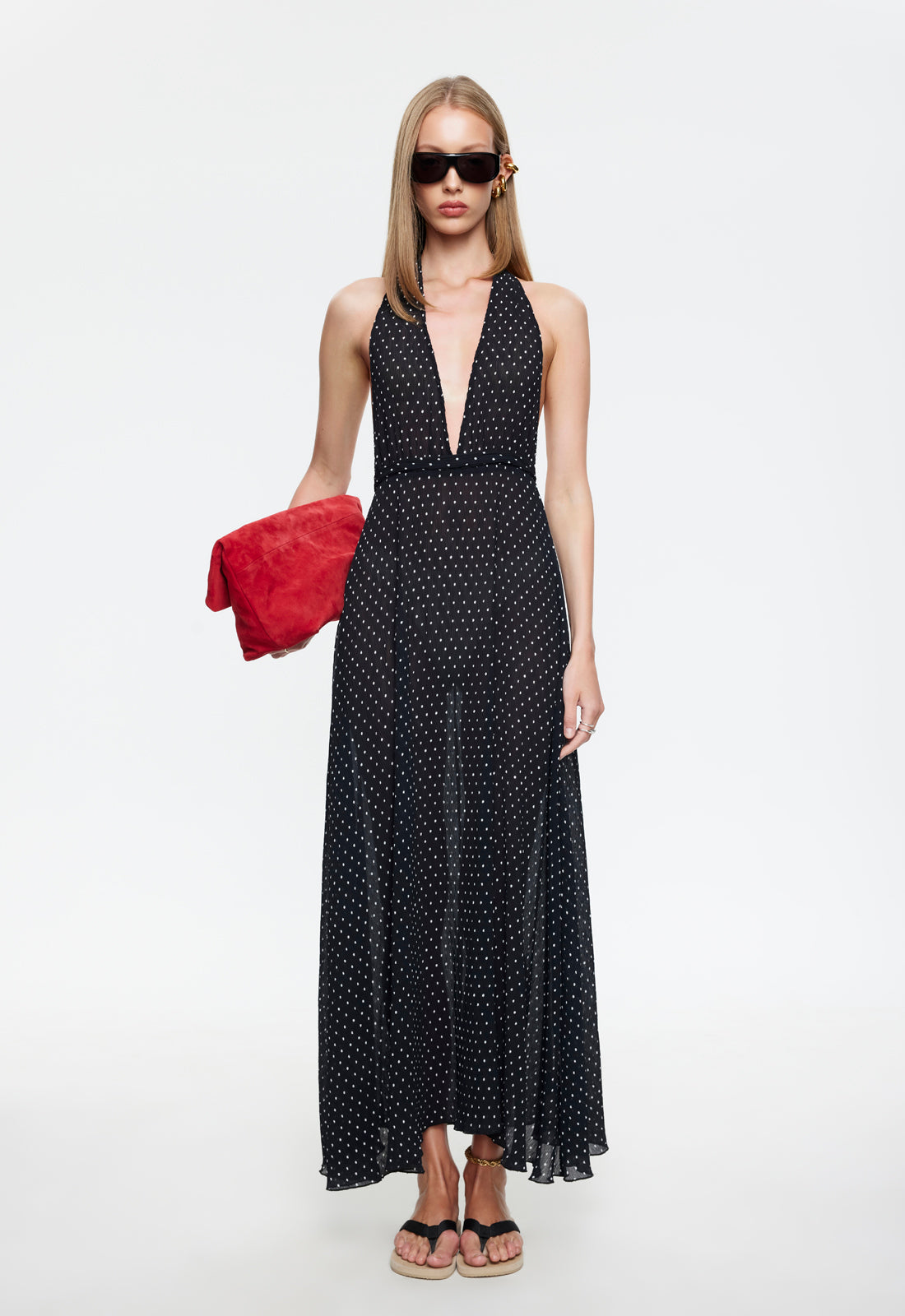 DISTRICT MAXI - ONYX POLKA LIONESS FASHION USA DISTRICT MAXI - ONYX POLKA LIONESS FASHION USA