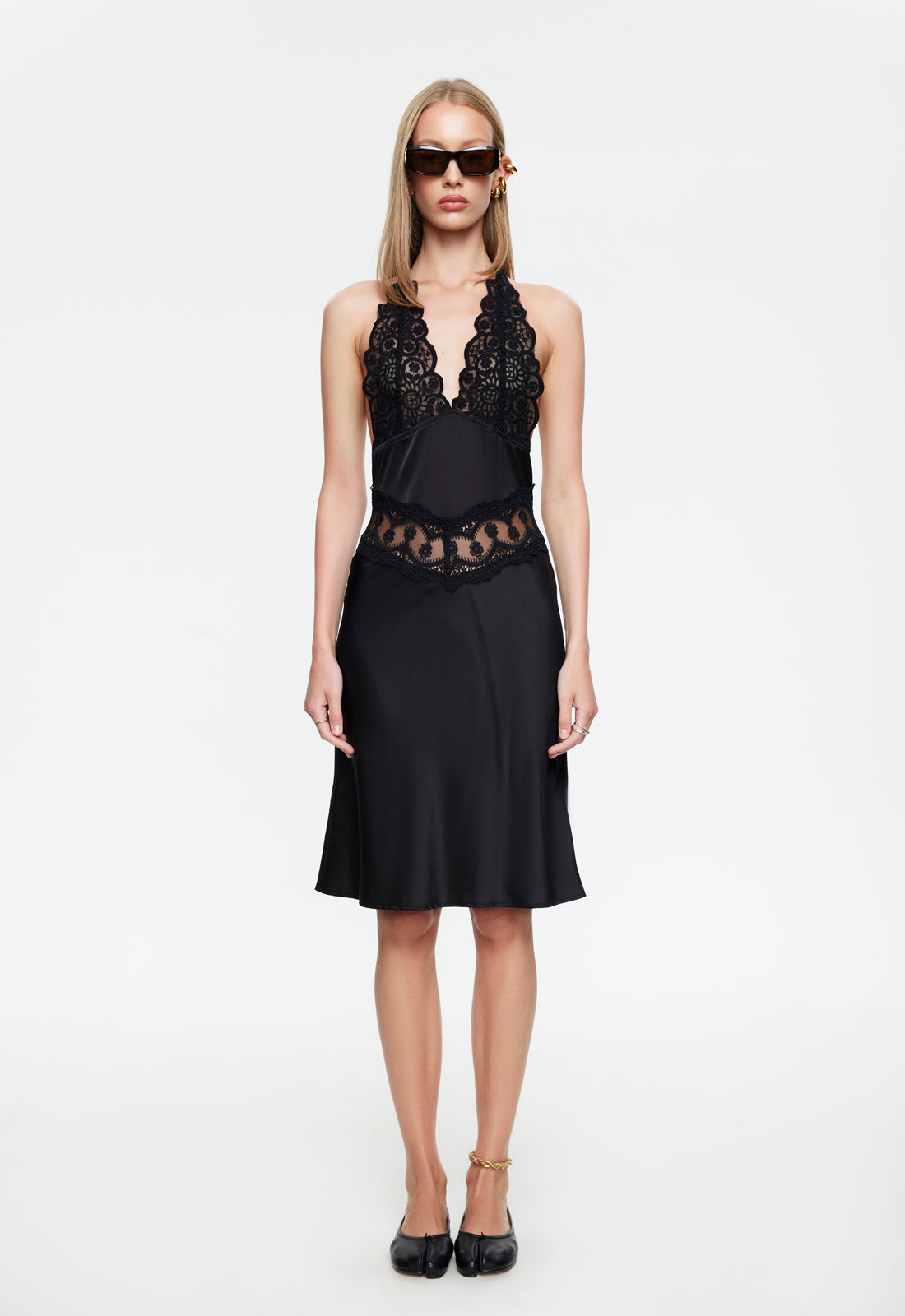 SOLANA MIDI DRESS - ONYX LIONESS FASHION USA SOLANA MIDI DRESS - ONYX LIONESS FASHION USA