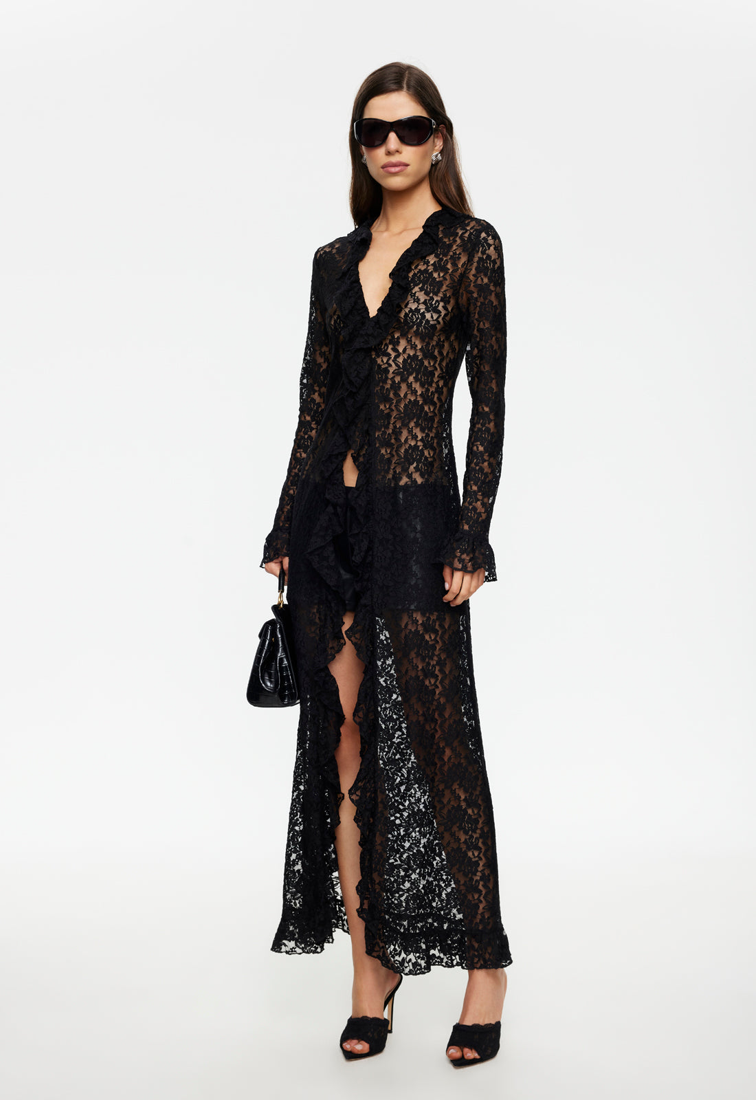 knee length dresses for ladies Long Nights Maxi Dress | Noir