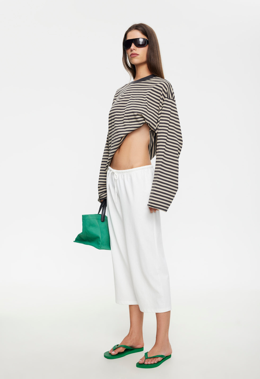 BLOOM LONG SLEEVE - SLATE STRIPE