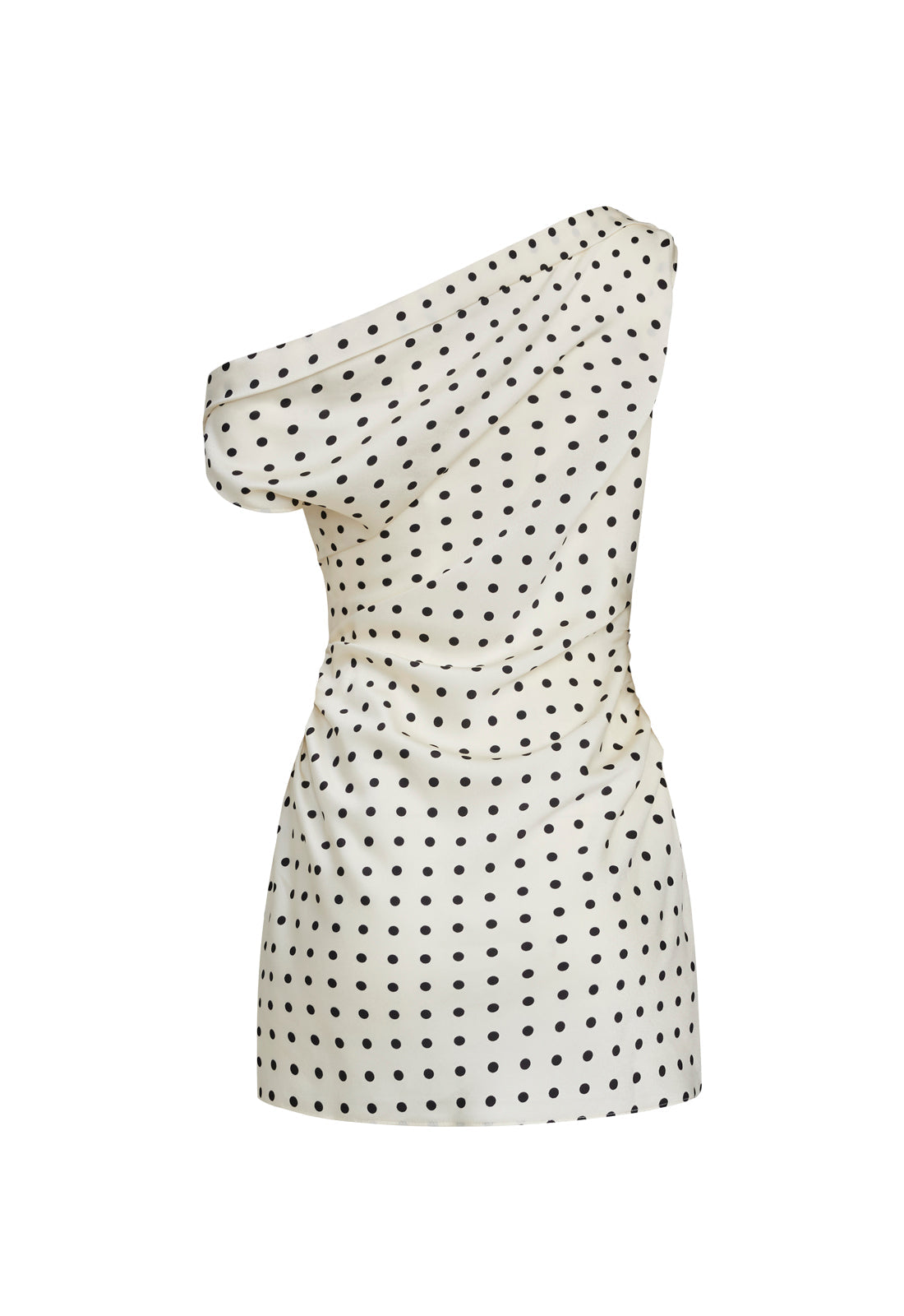 SWEETHEART MINI DRESS - CREAM POLKA