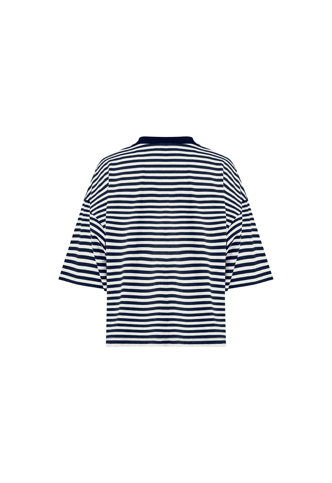 BLOOM SHORT SLEEVE - WHITE NAVY STRIPE