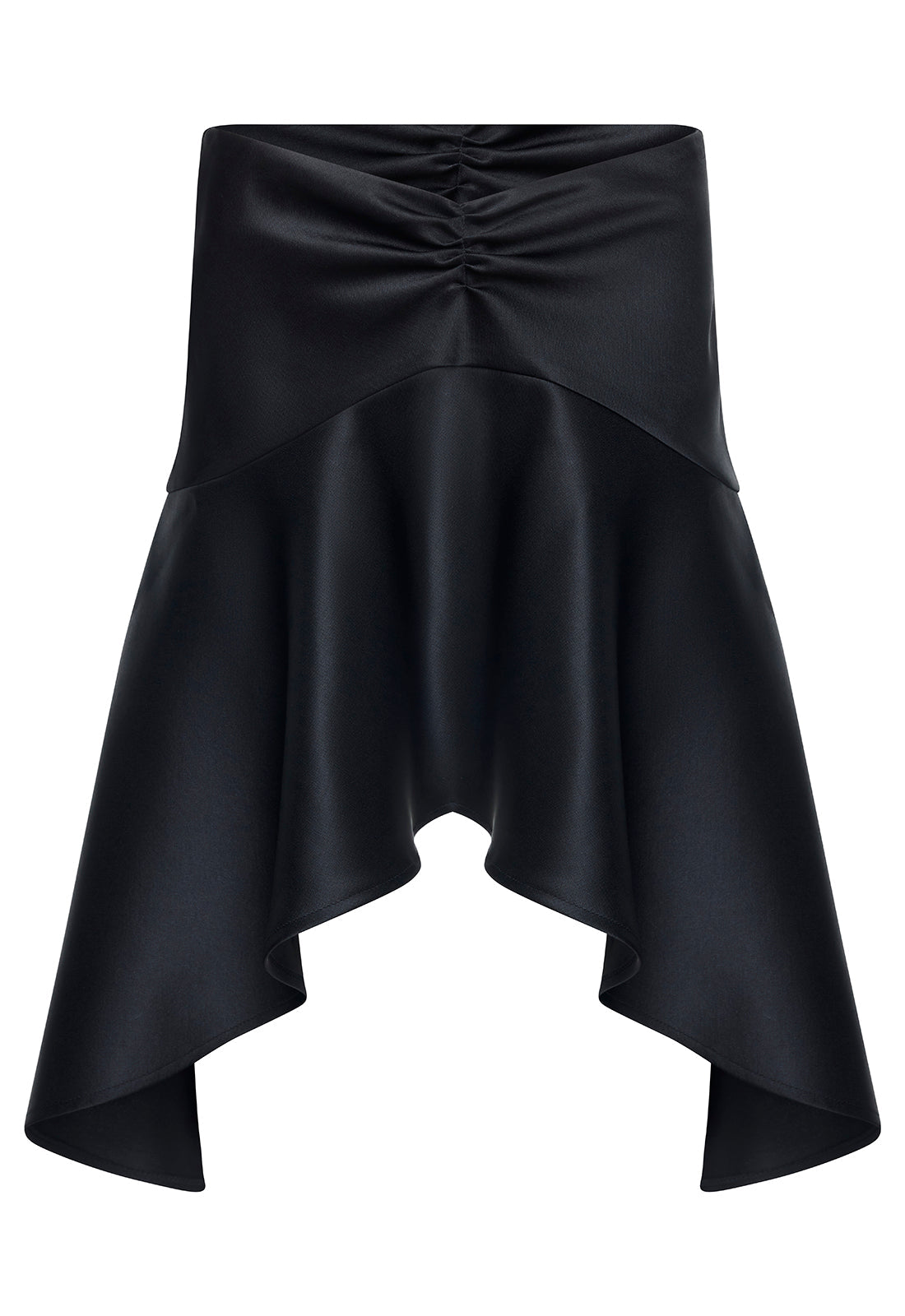 GLOSS MIDI SKIRT - NOIR
