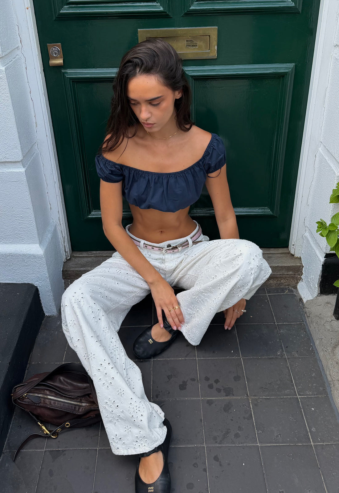 Merci Crop | Navy | Lioness – LIONESS FASHION USA