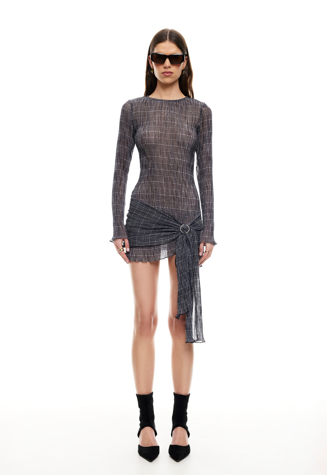 FORD MINI DRESS - NOIR PLAID - S - Women's Women's Dresses - Lioness Fashion