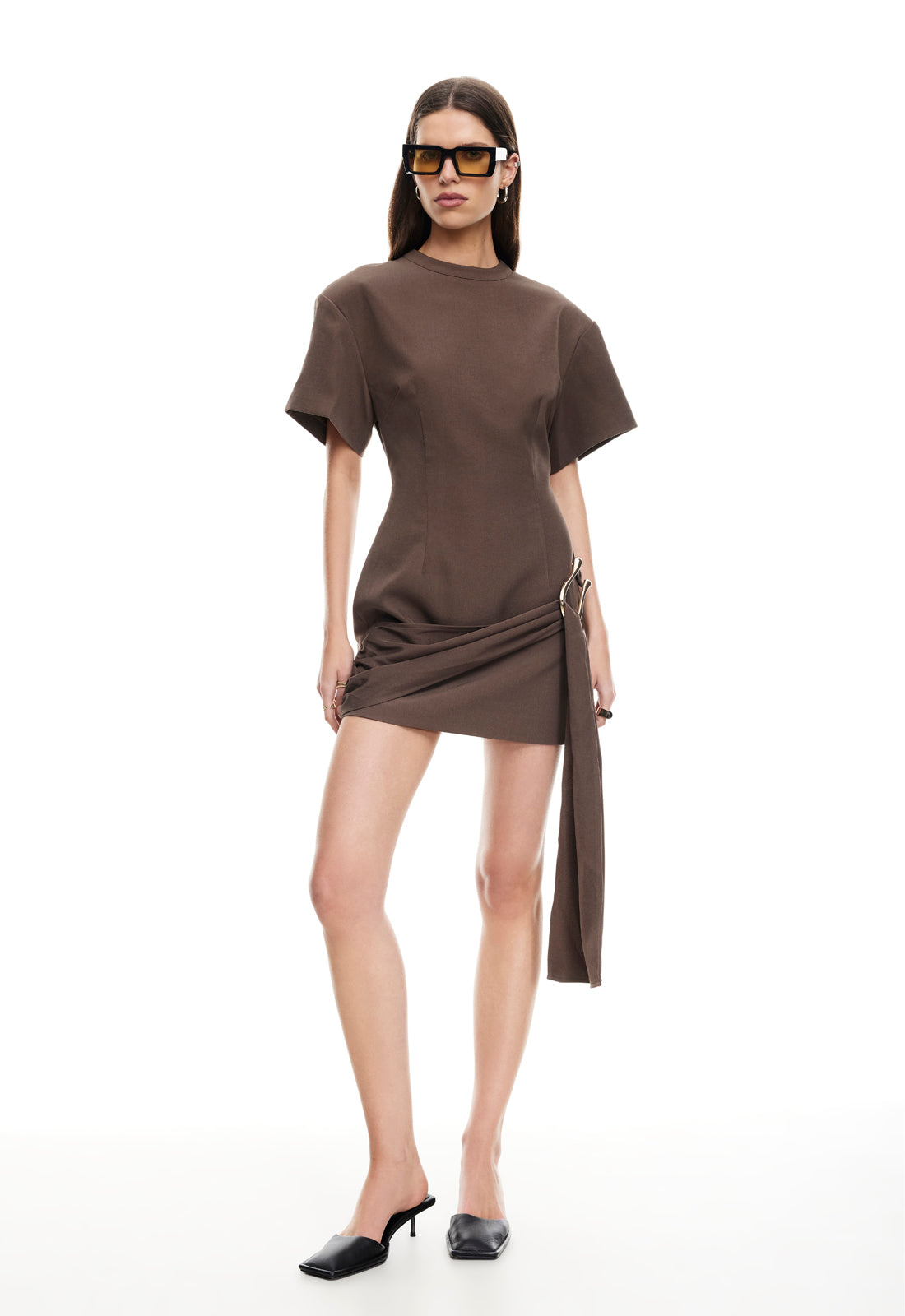 MARTINI MINI DRESS - CHOCOLATE LIONESS FASHION USA MARTINI MINI DRESS - CHOCOLATE LIONESS FASHION USA