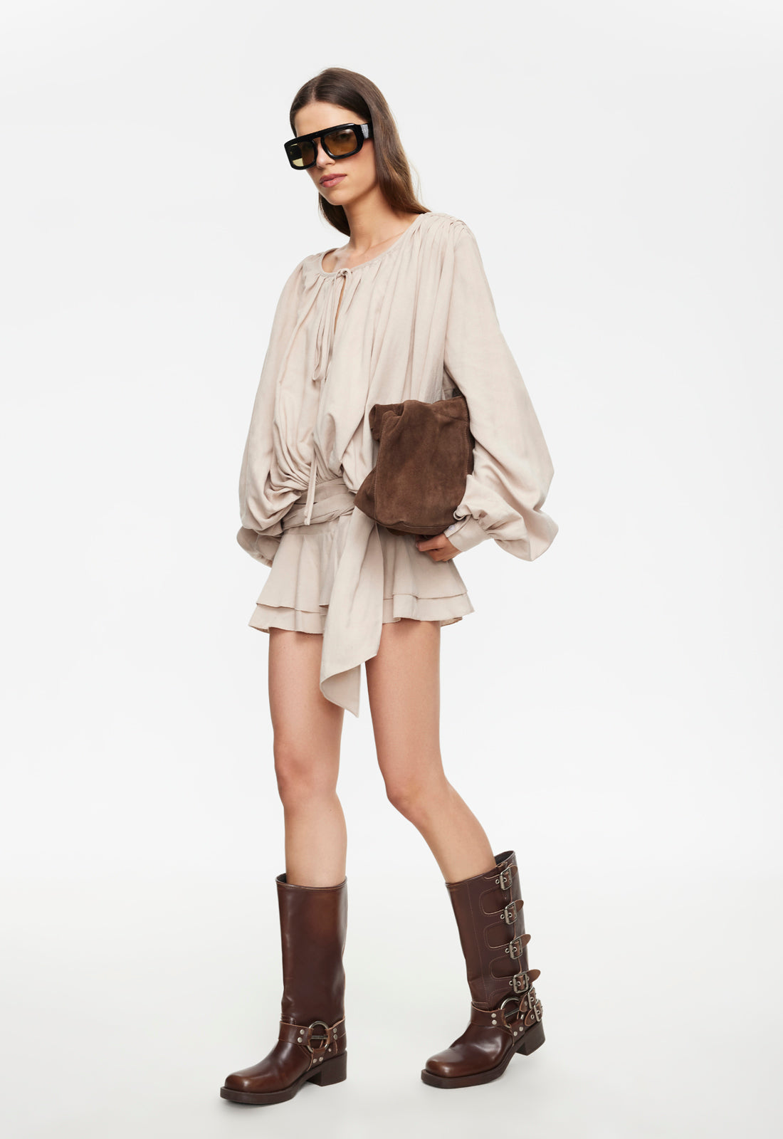 princess polly baby blue dress Lovers and Friends Meredith Mini Dress in Beige Neutral