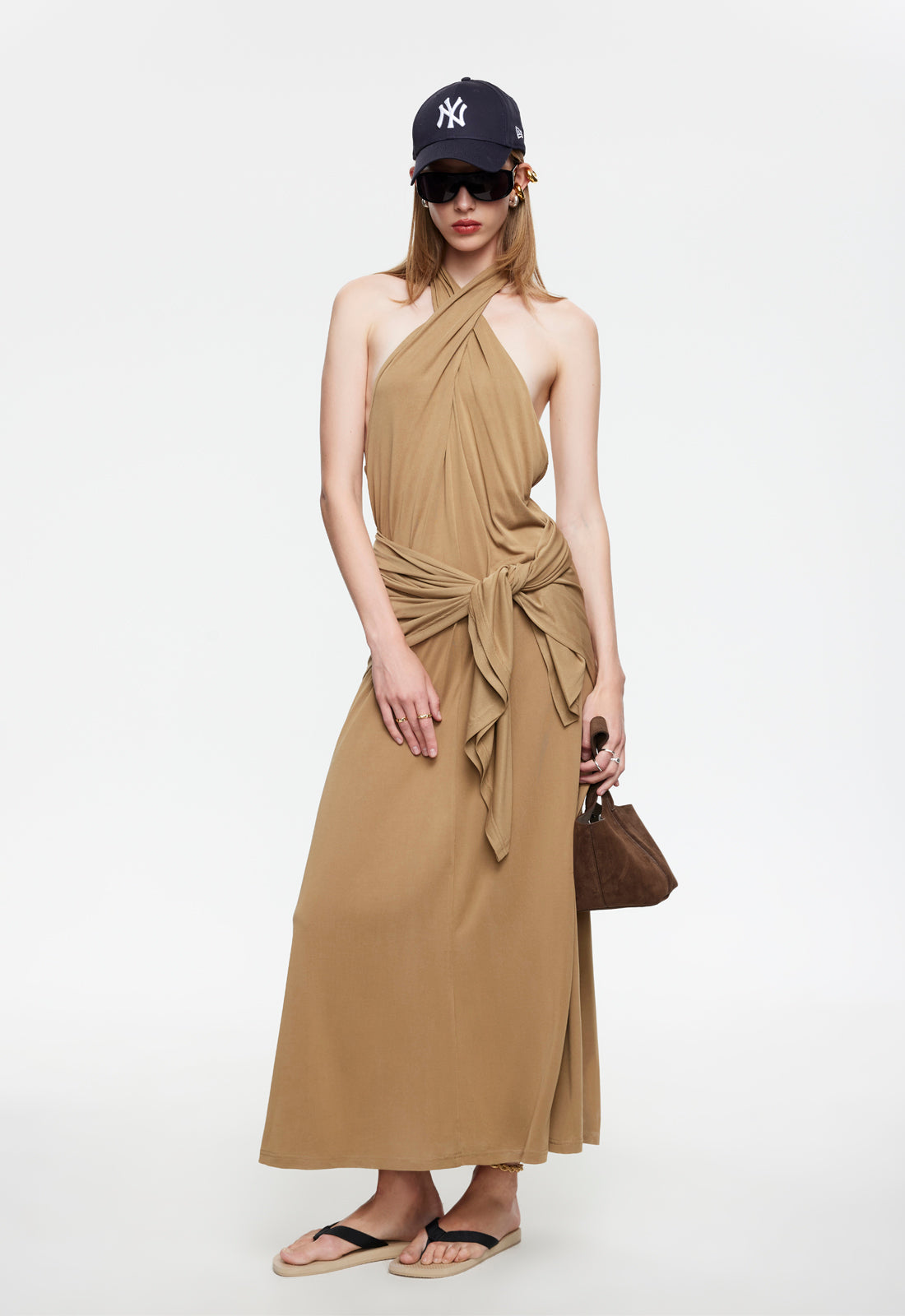 Lioness Women's Heavenly Maxi Halter Dress - Natural - Maxi Dresses Lioness Women's Heavenly Maxi Halter Dress - Natural - Maxi Dresses