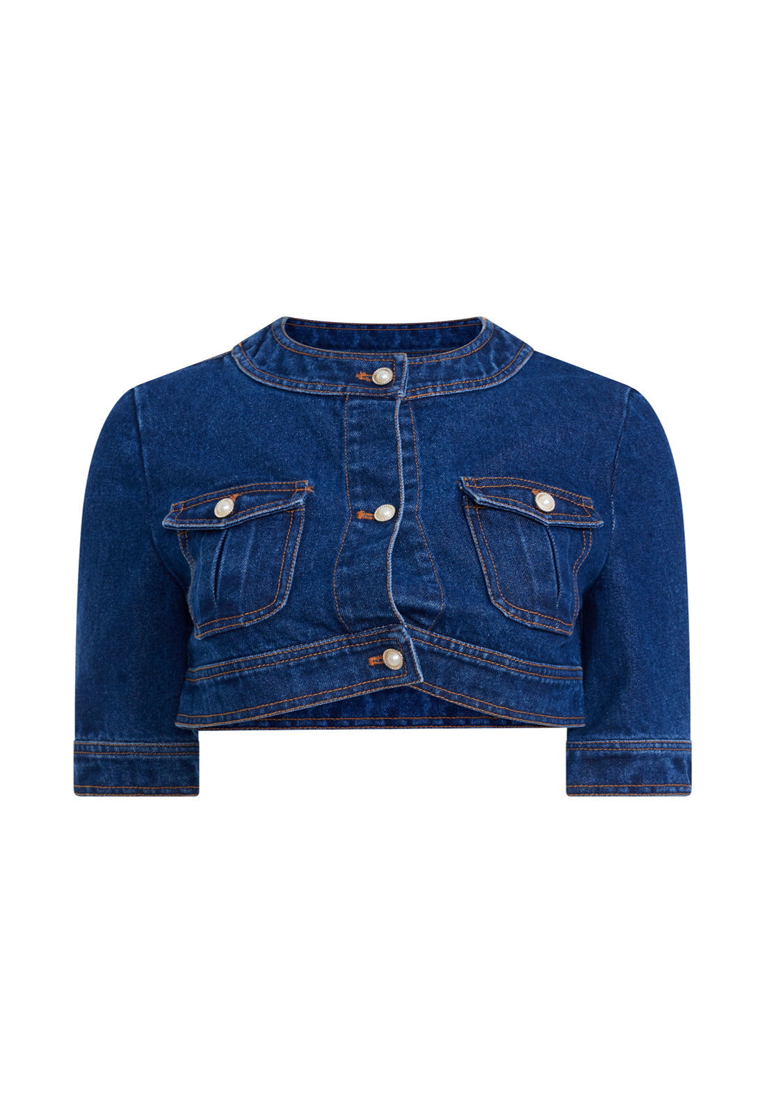 PENTHOUSE DENIM TOP - BLUE DENIM