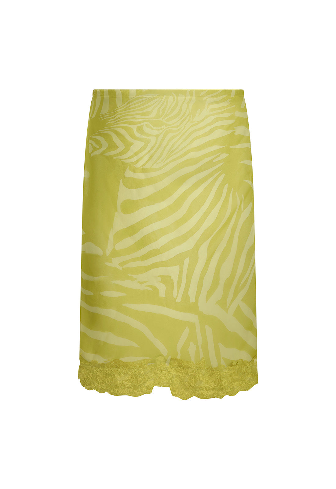 BABYDOLL MIDI SKIRT - CHARTREUSE