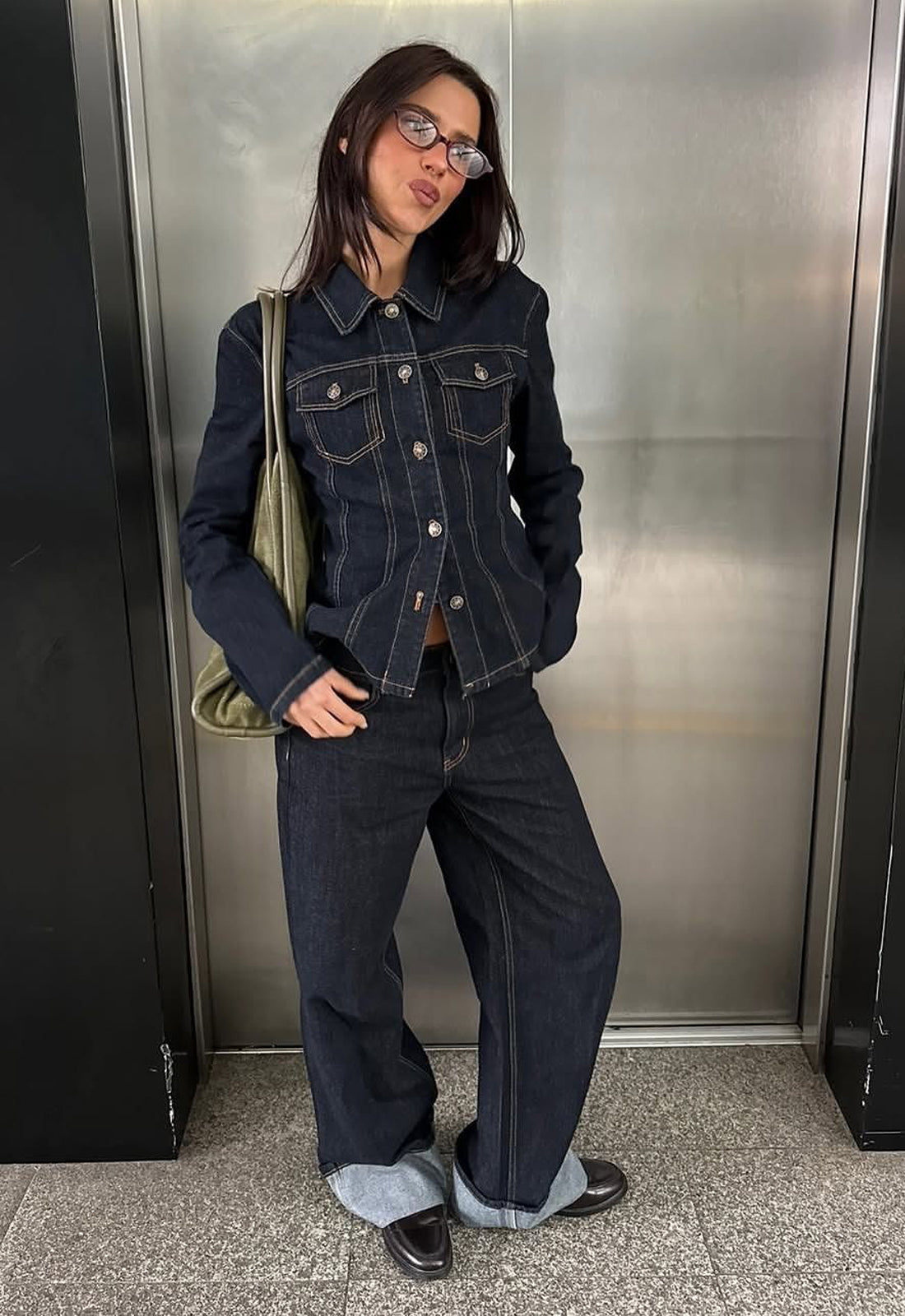 RIDER DENIM JACKET - DARK DENIM – LIONESS FASHION USA