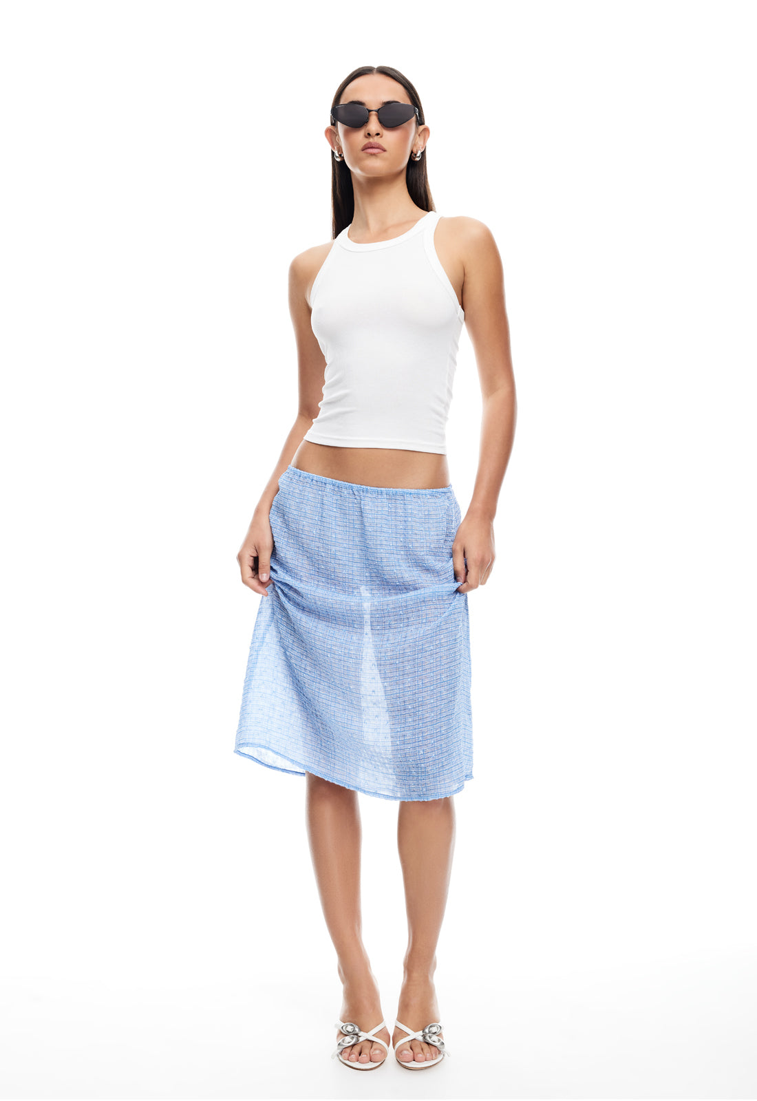 POPPY MIDI - BLUE CHECK