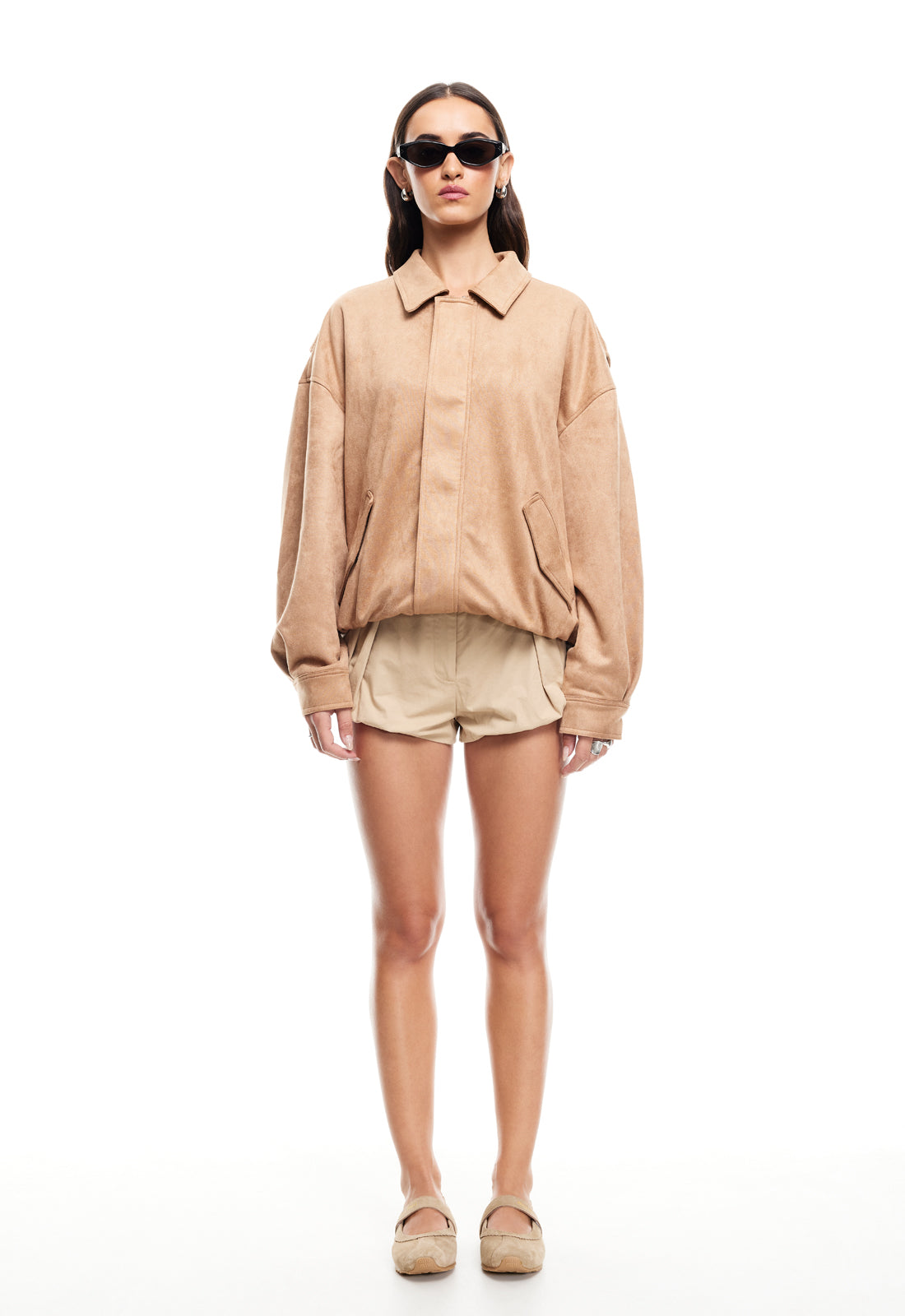 KENNY BOMBER - CHOCOLATE SUEDE