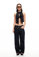 BUTTERFLY TIE TOP - ONYX PINSTRIPE