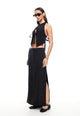 LUNE MAXI SKIRT - ONYX PINSTRIPE