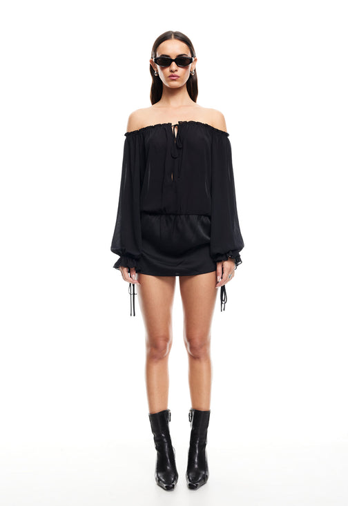 SEVIGNY MINI DRESS  - ONYX