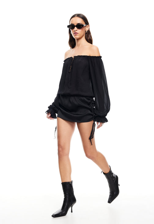 SEVIGNY MINI DRESS  - ONYX
