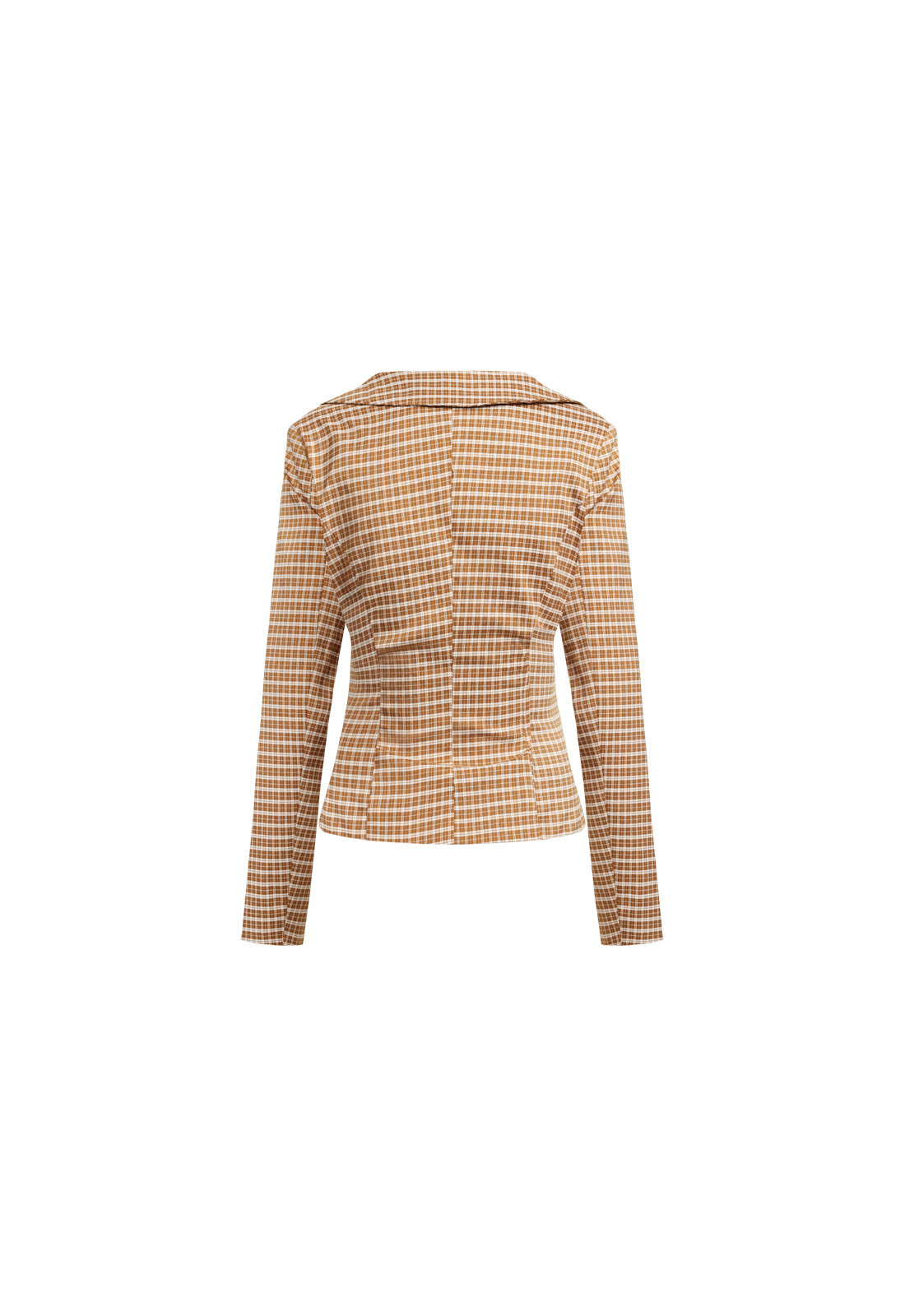 BANKS CROP BLAZER - CHOCOLATE CHECK