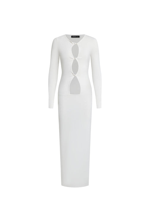 HOMECOMING LONG SLEEVE MAXI DRESS - IVORY