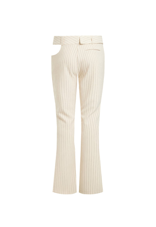 YVES PANT - CREAM PINSTRIPE