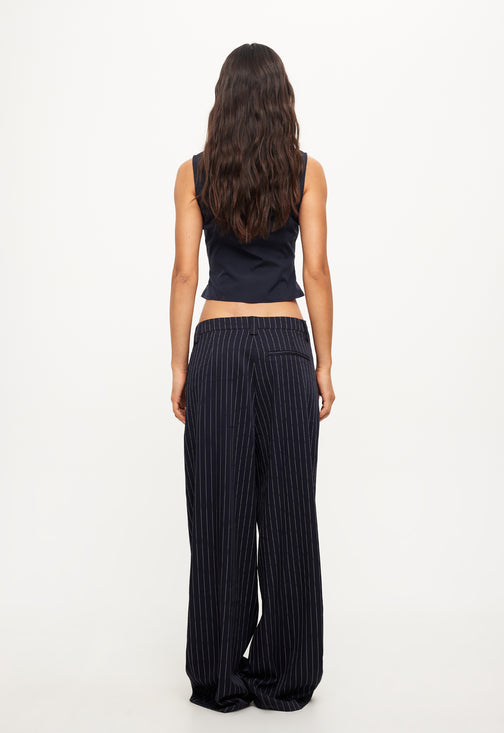 ALLURE TIE TOP - NAVY