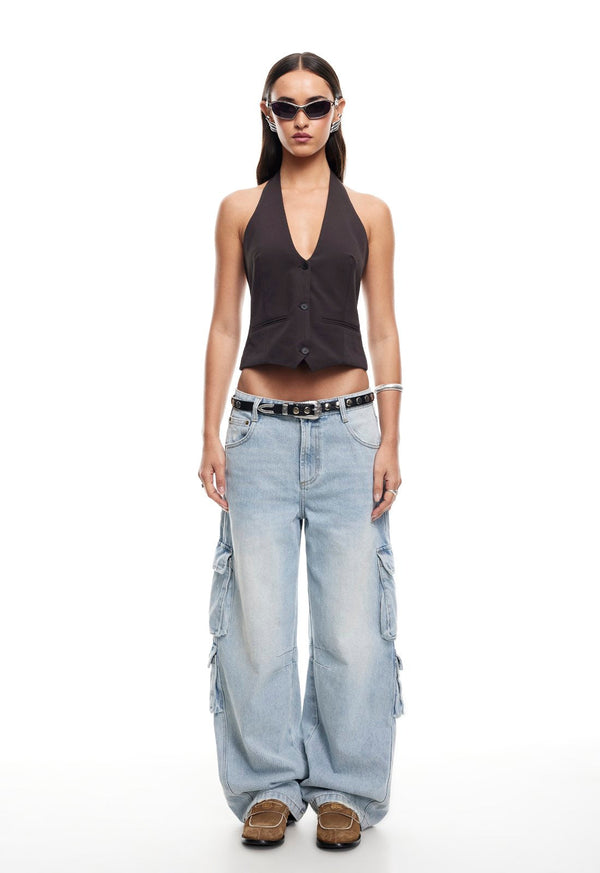 RENEWAL HALTER TOP - ONYX