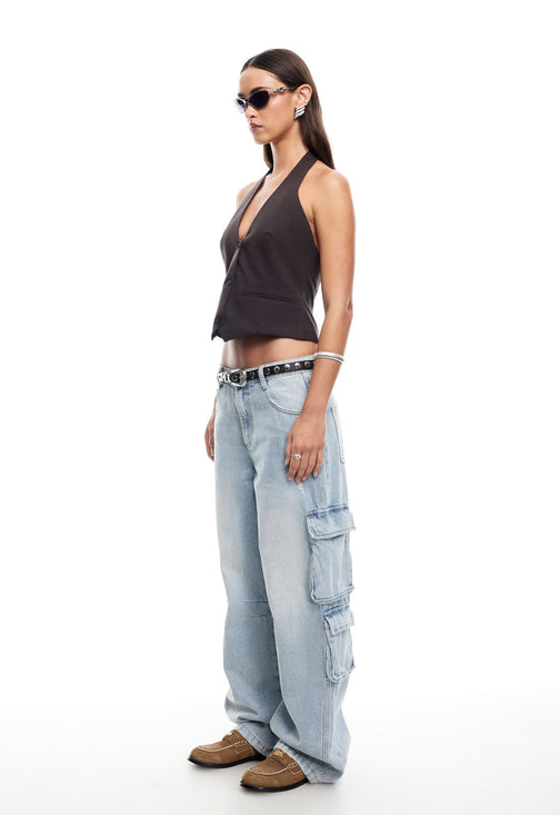 RENEWAL HALTER TOP - ONYX