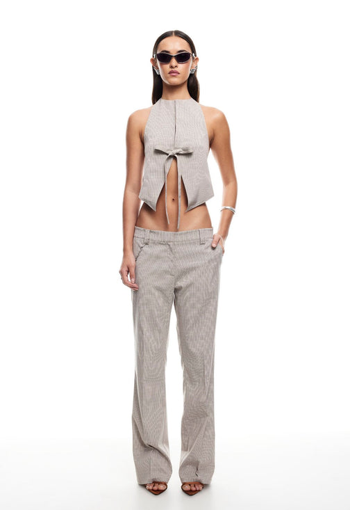 BESSETTE PANT - BEIGE GINGHAM
