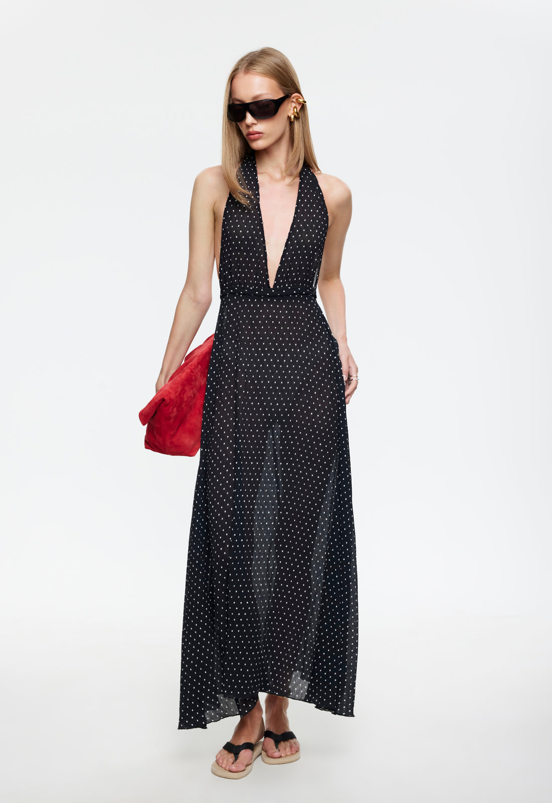 DISTRICT MAXI - ONYX POLKA LIONESS FASHION USA DISTRICT MAXI - ONYX POLKA LIONESS FASHION USA