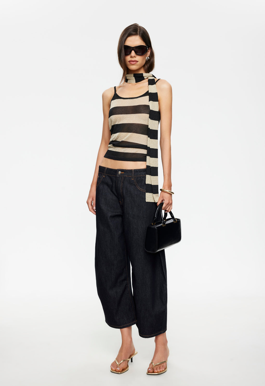 DOLCE TANK TOP - SAND STRIPE