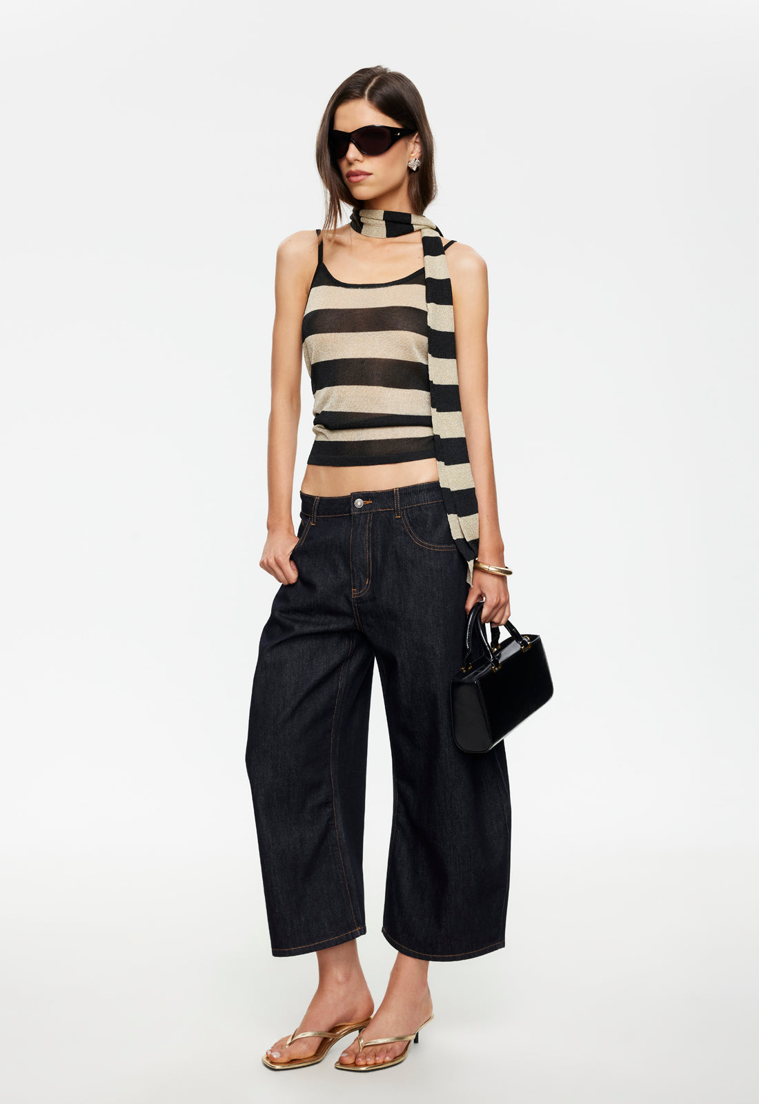 DOLCE TANK TOP - SAND STRIPE