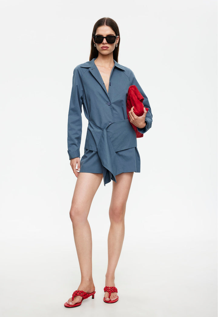 WISEGUY MINI DRESS - SLATE