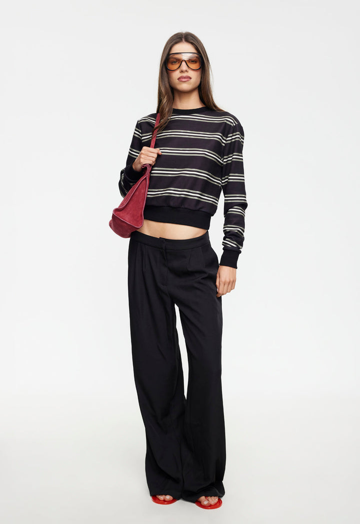 JETSET LONG SLEEVE - NOIR STRIPE