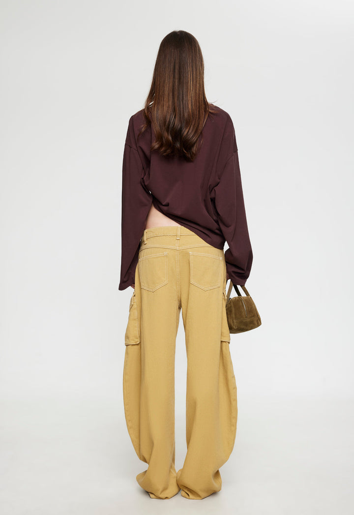 BLOOM V LONG SLEEVE - CINNAMON