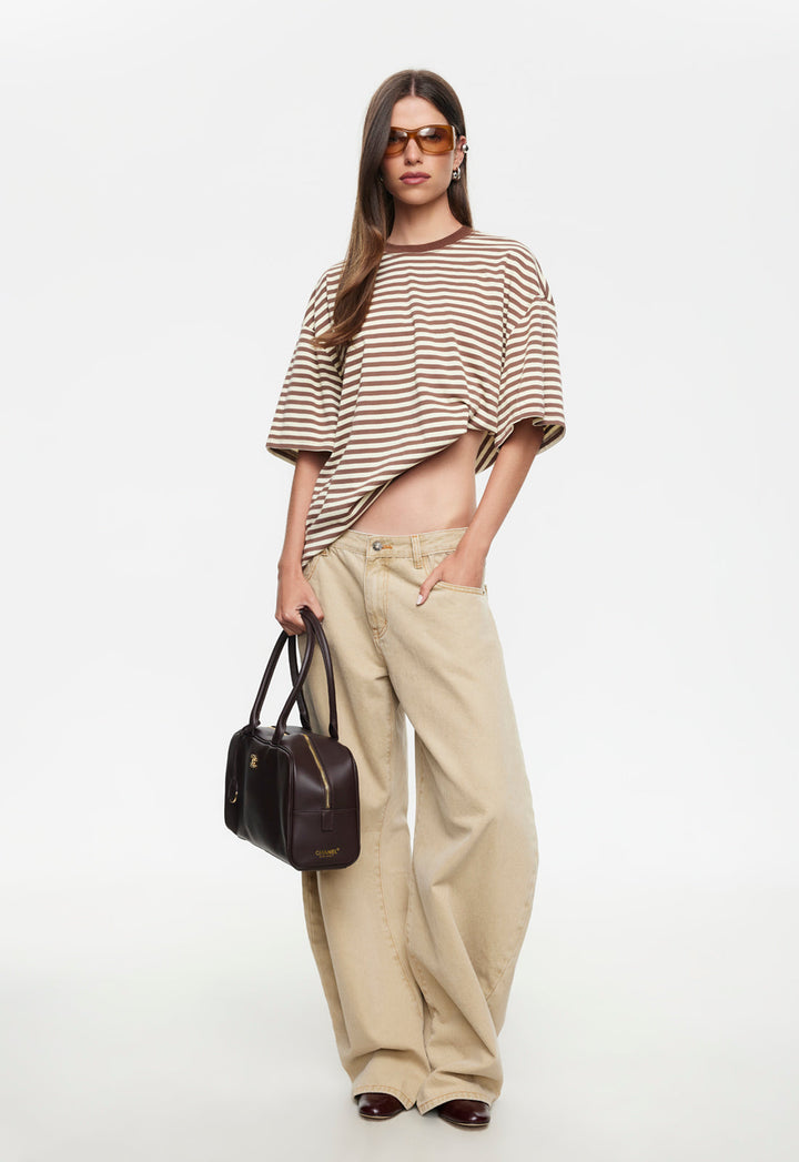 BLOOM SHORT SLEEVE - SORBET COCOA STRIPE