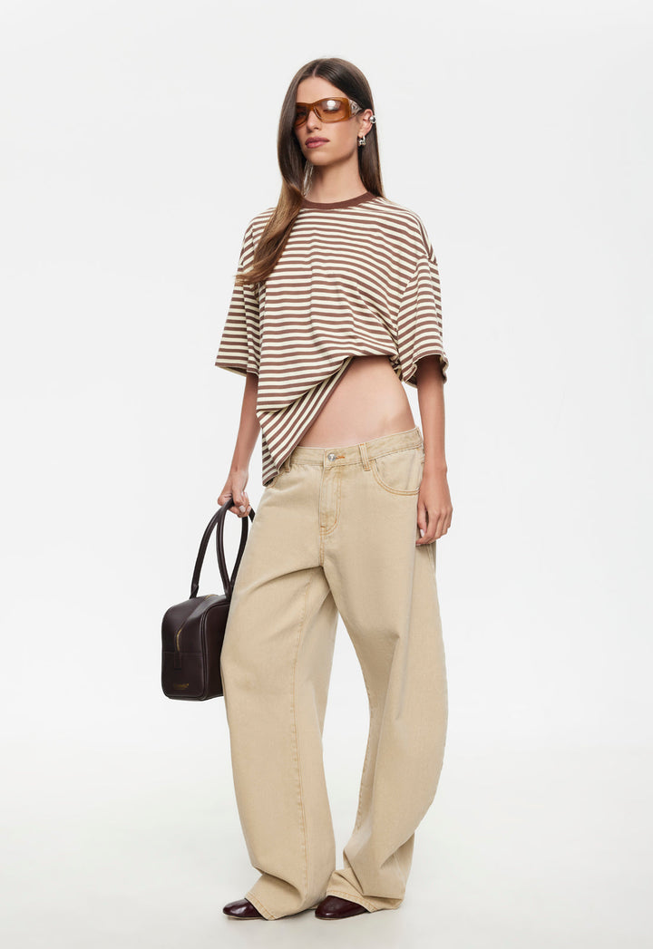 BLOOM SHORT SLEEVE - SORBET COCOA STRIPE