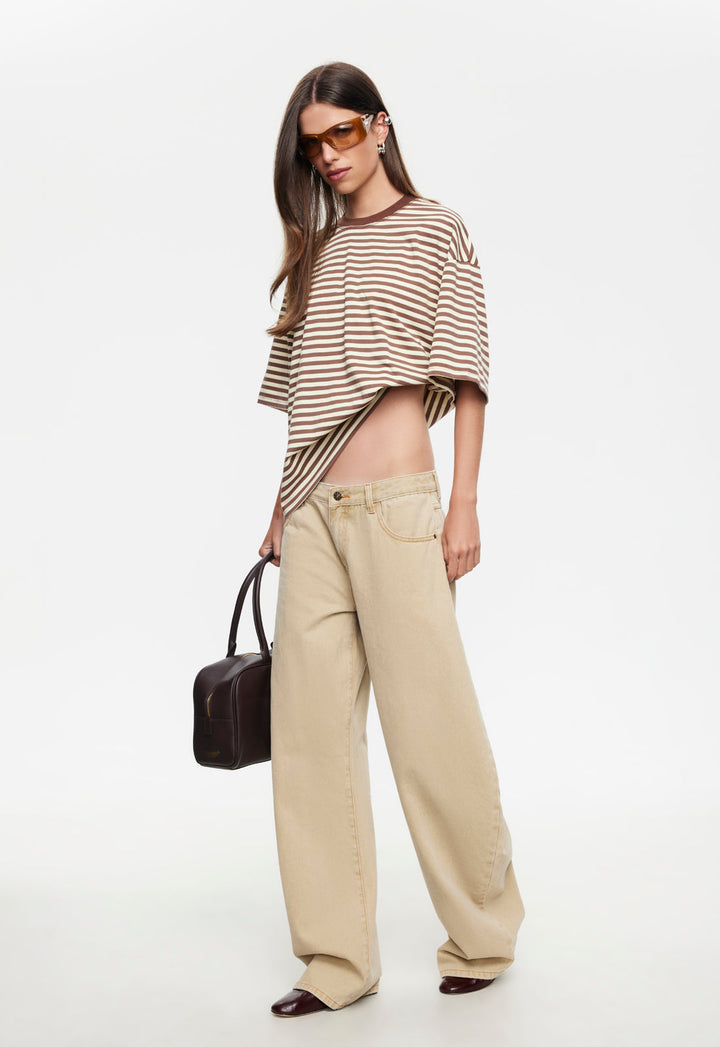 BLOOM SHORT SLEEVE - SORBET COCOA STRIPE