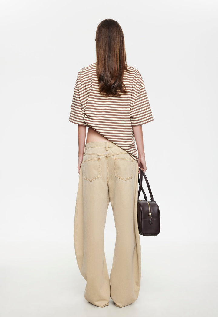BLOOM SHORT SLEEVE - SORBET COCOA STRIPE