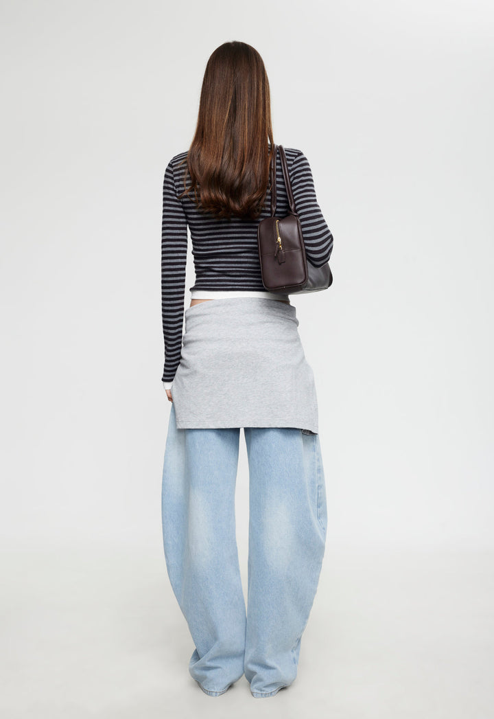 BARBIE LONG SLEEVE TOP - MIDNIGHT STRIPE