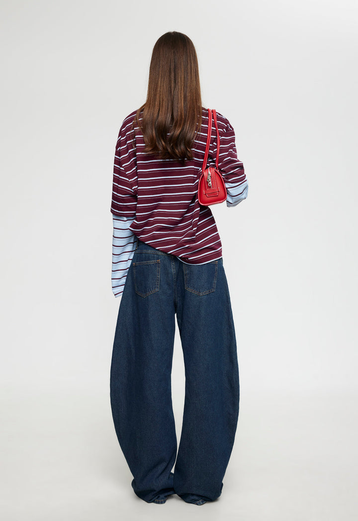 BOTTEGA SHIRT - BURGUNDY SKY STRIPE