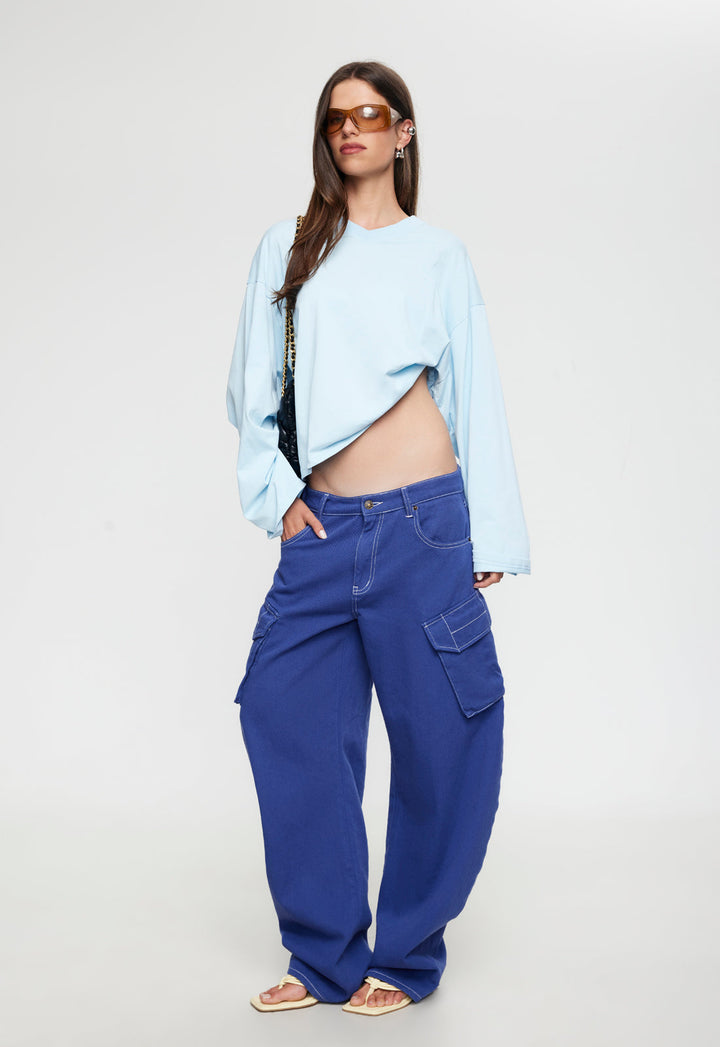 BLOOM V LONG SLEEVE - SKY