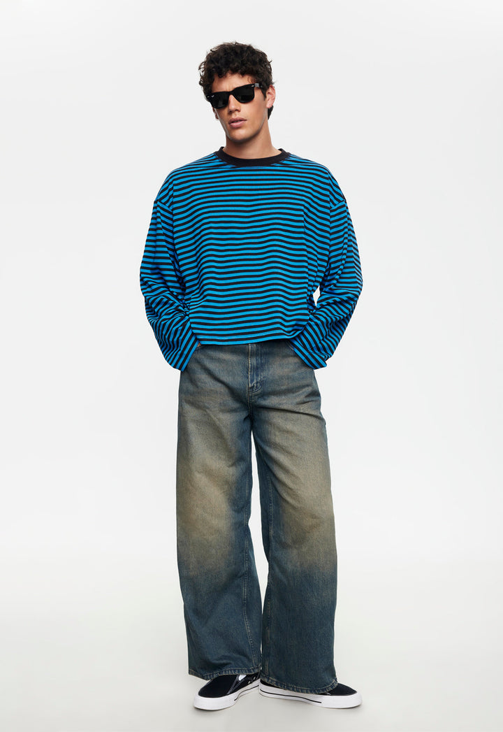 BLOOM LONG SLEEVE - COBALT STRIPE