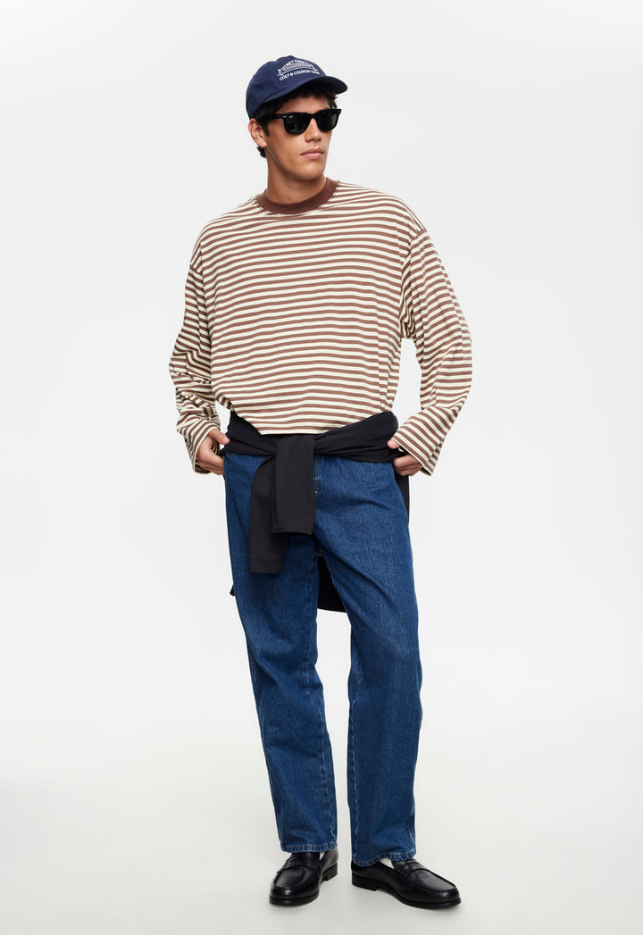 BLOOM LONG SLEEVE - SORBET COCOA STRIPE