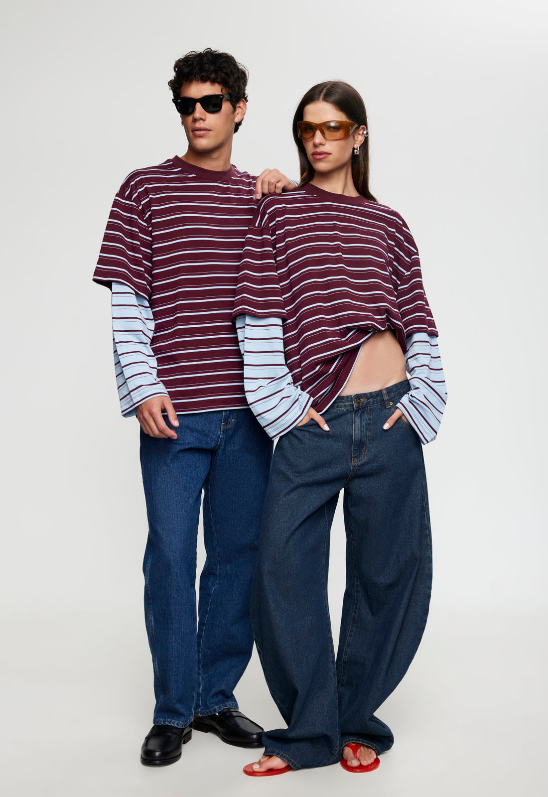 BOTTEGA SHIRT - BURGUNDY SKY STRIPE