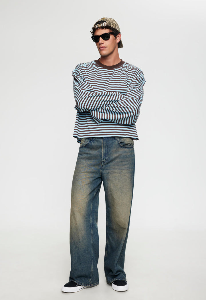 BLOOM LONG SLEEVE - CHOCOLATE SEA STRIPE