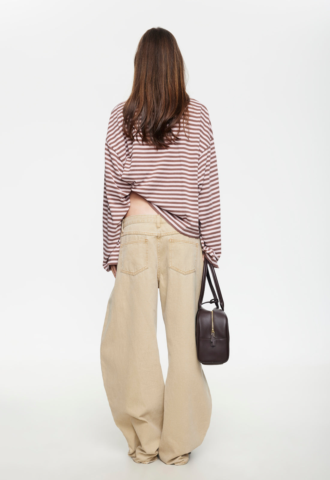 BLOOM LONG SLEEVE - CHOCOLATE BLUSH STRIPE