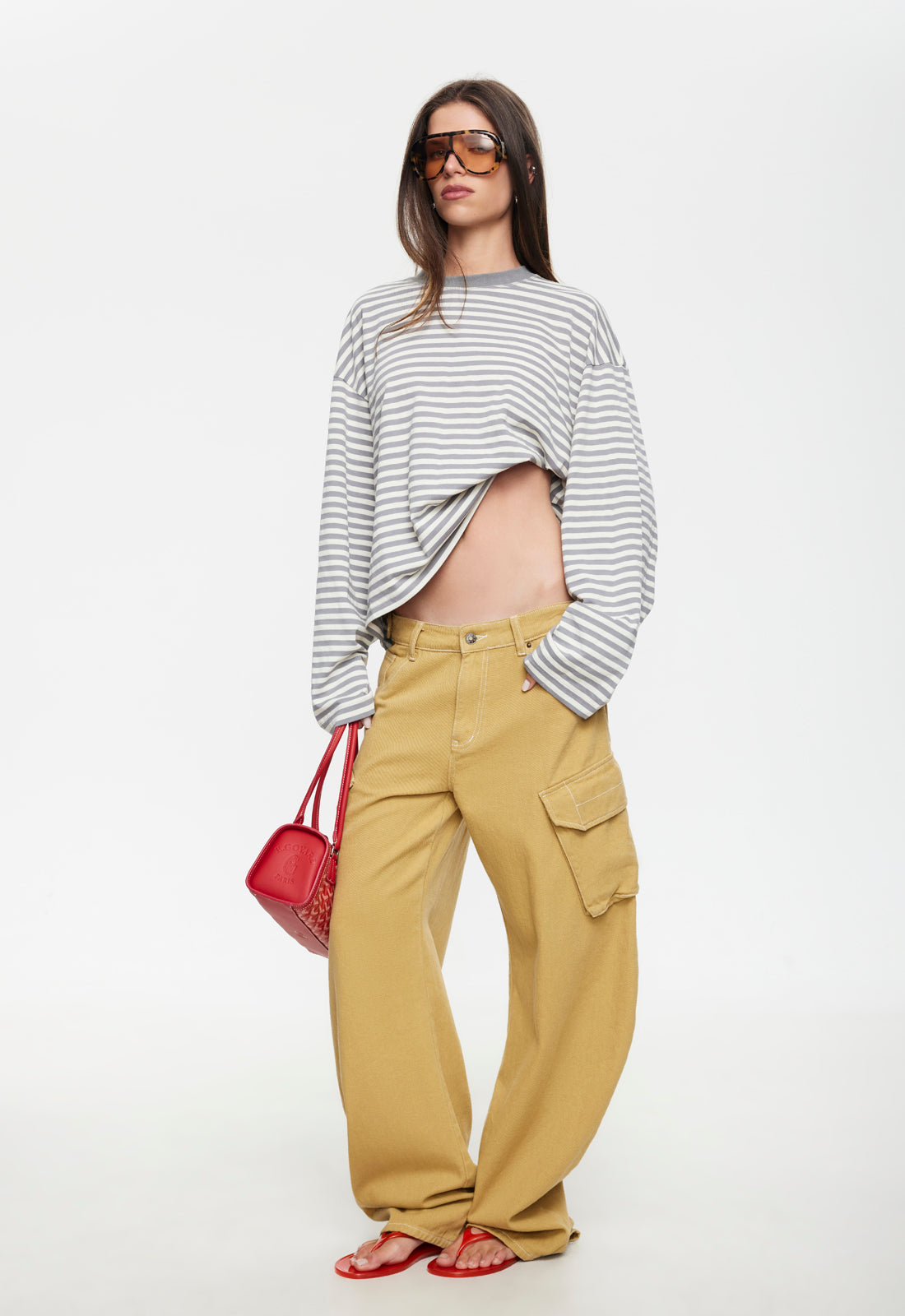 BLOOM LONG SLEEVE - ASH STRIPE