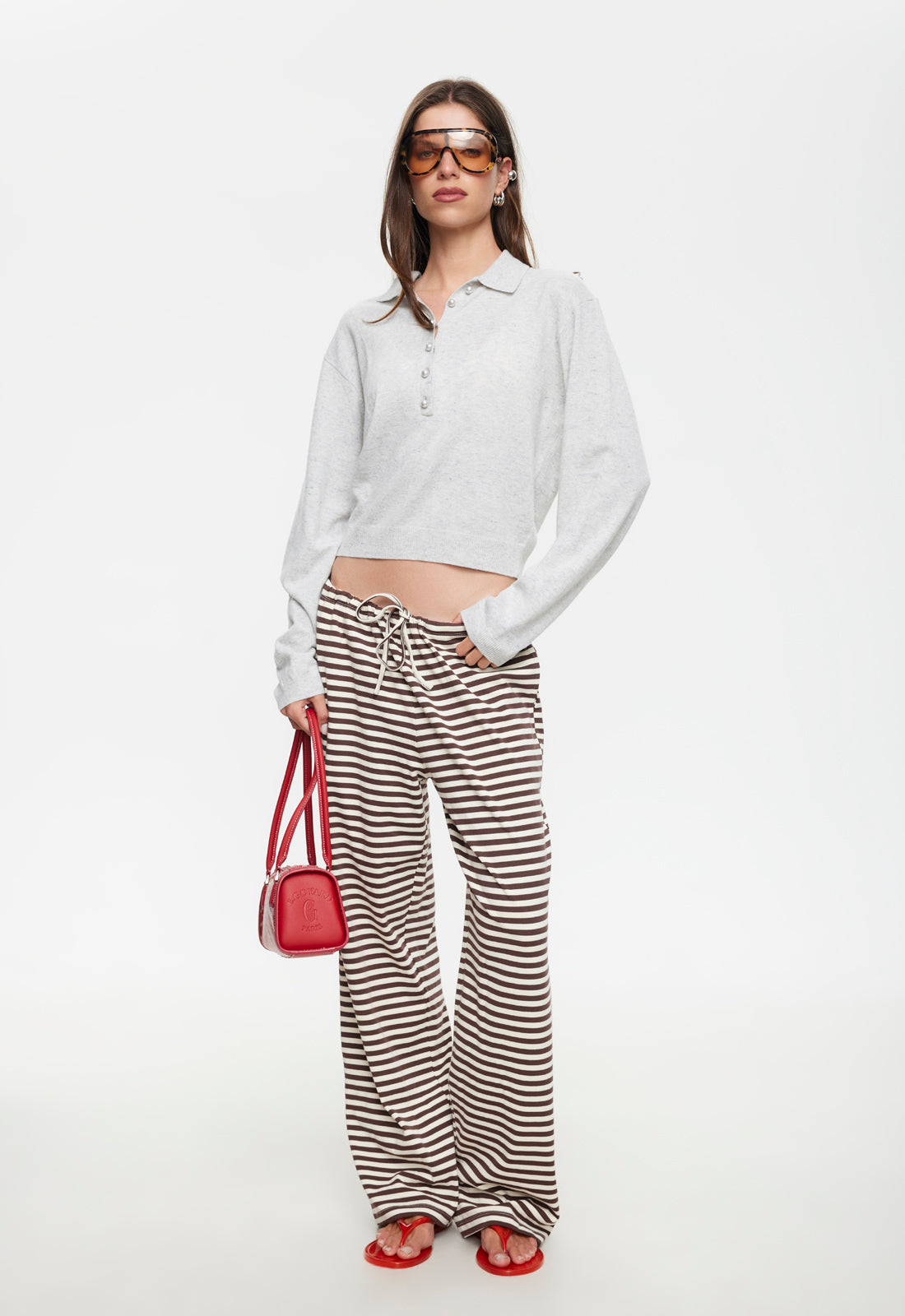 BLOOM PANT - DARK CHOCOLATE STRIPE