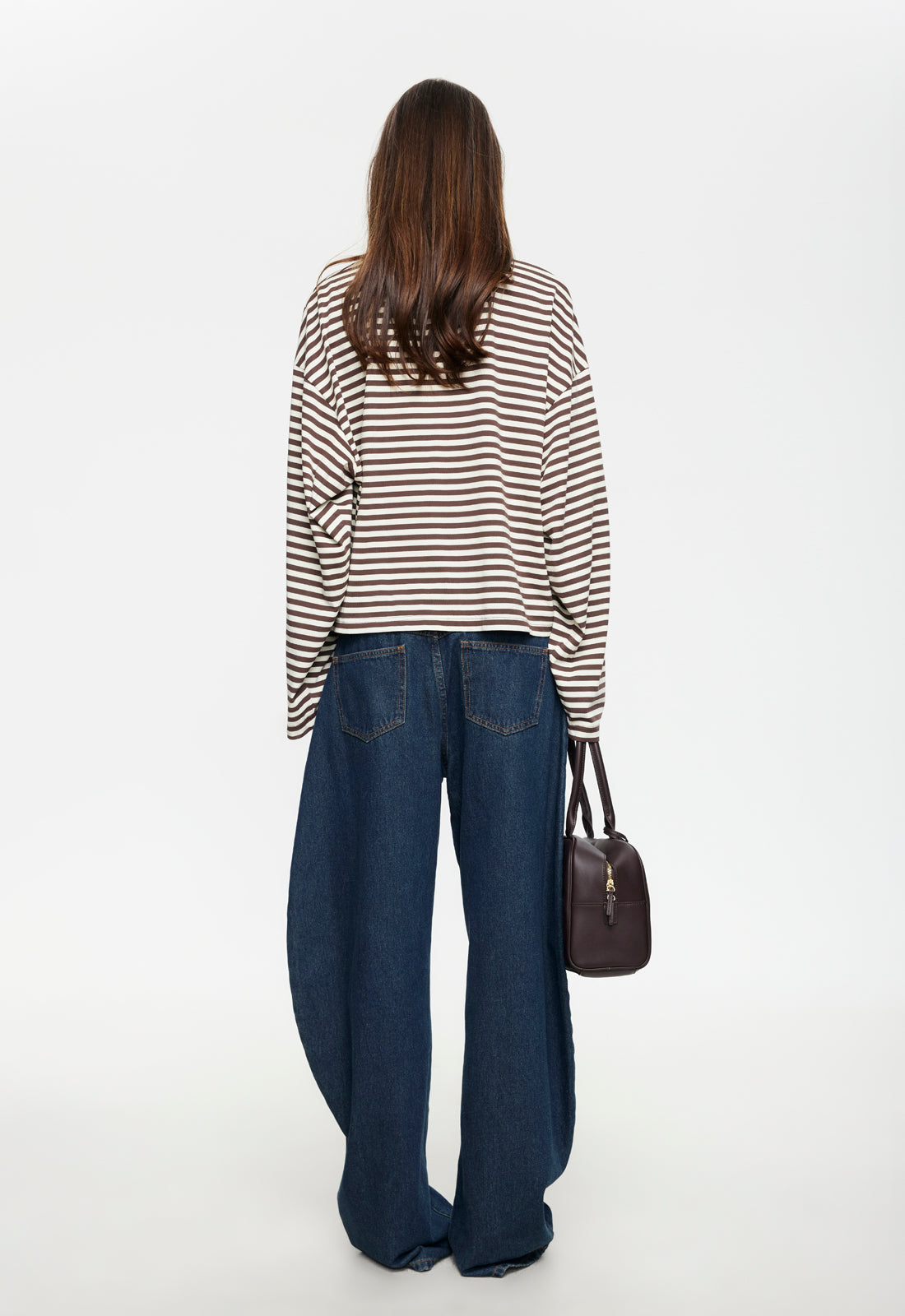 BLOOM LONG SLEEVE - DARK CHOCOLATE STRIPE