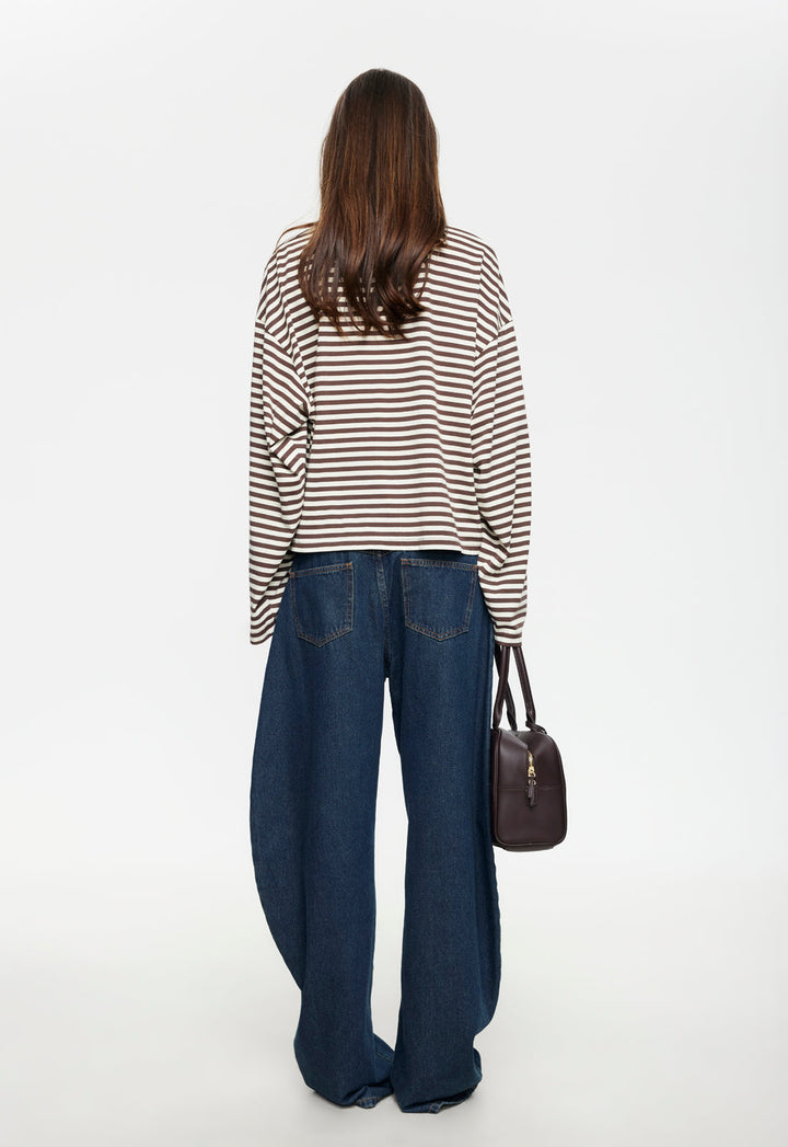 BLOOM LONG SLEEVE - DARK CHOCOLATE STRIPE